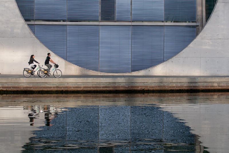 Cycling in Amsterdam, Netherlands