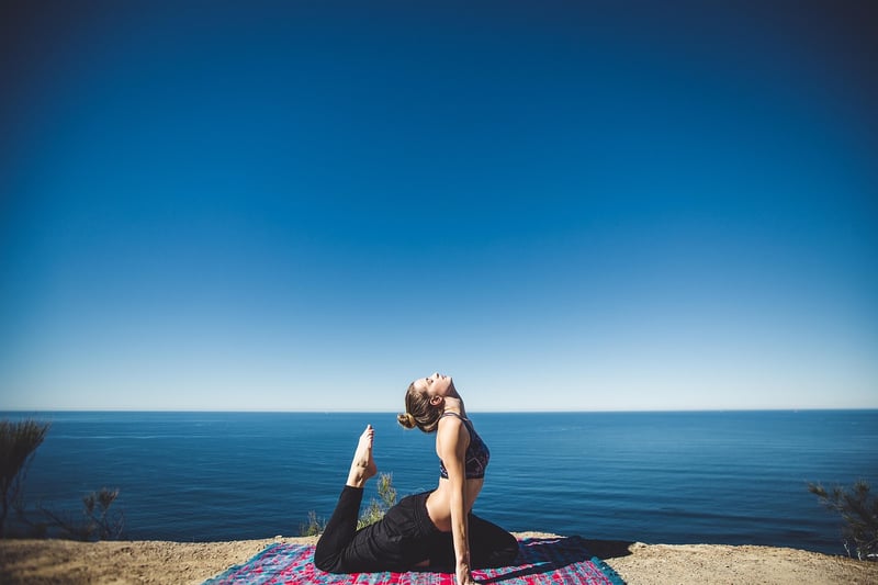 Stretching Silhouette Woman Yoga
